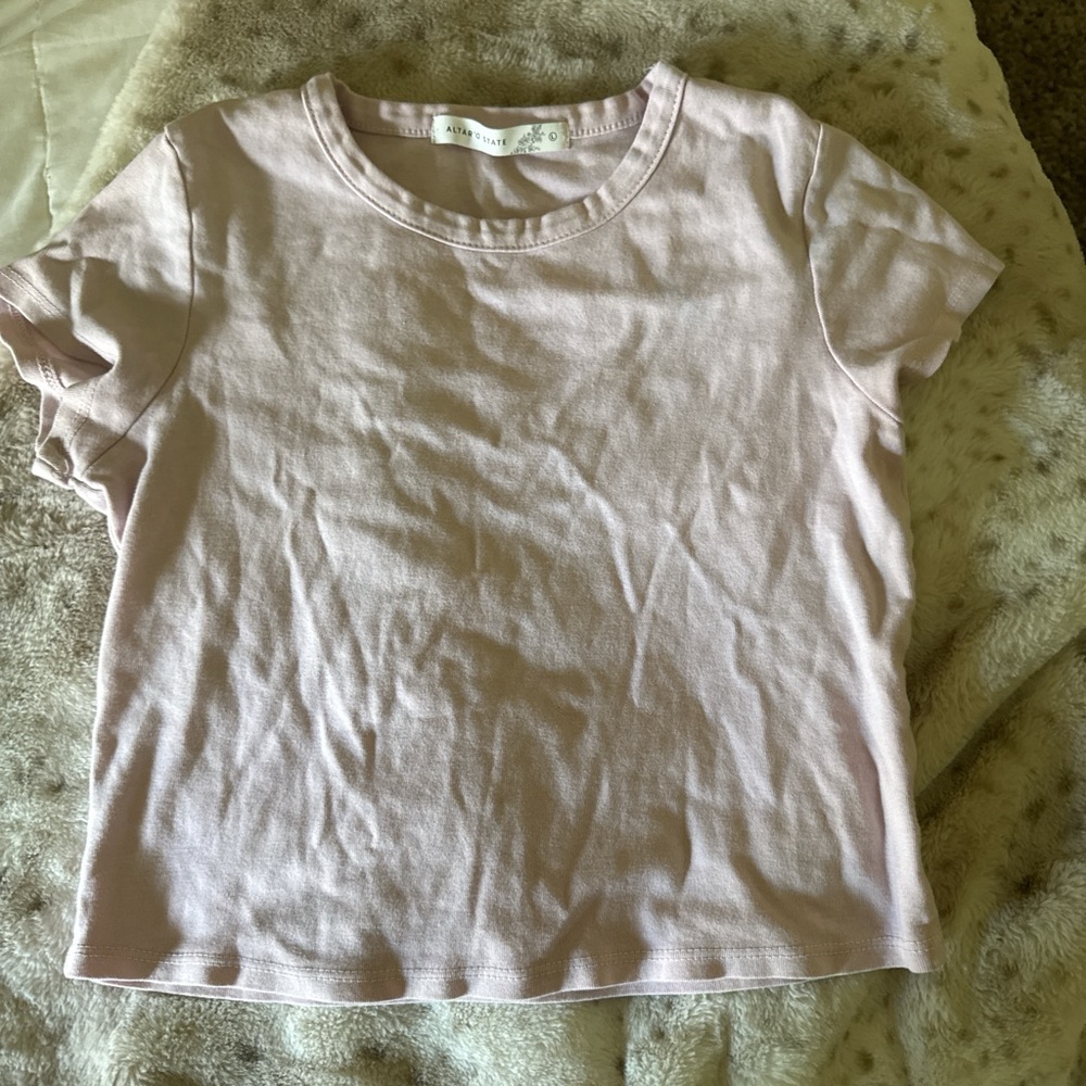 Altar'd State Pink Short Sleeve Tee